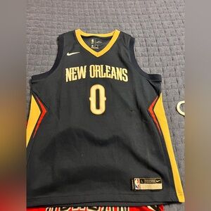Nike Black New Orleans Basketball Jersey with Yellow and Red Accents